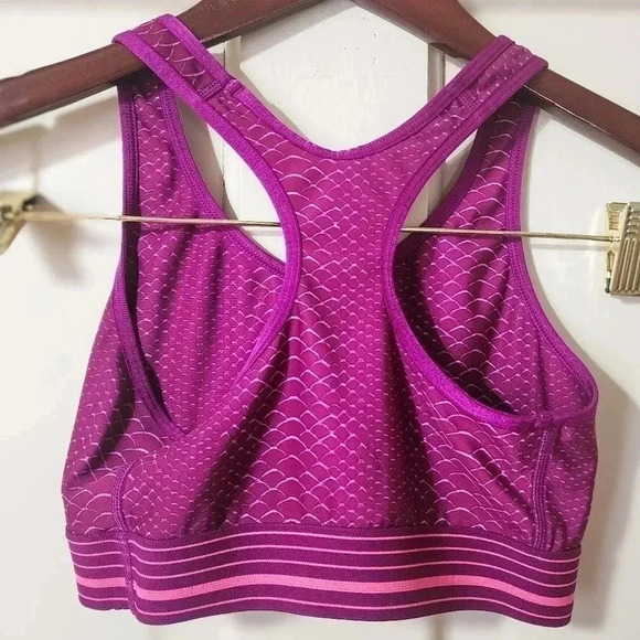 Under Armour HeatGear Alpha Racer Compression Sports Bra - Purple (Size XS) - Picture 3 of 3
